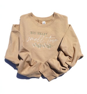 Big Heart Small Town Embroidered Crew